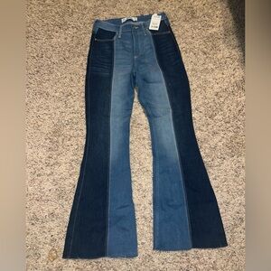 New Hollister two tone high rise flare jeans